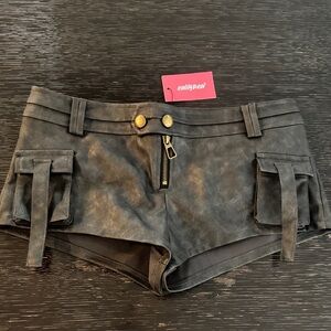 Edikted Charcoal Women's Cargo Shorts